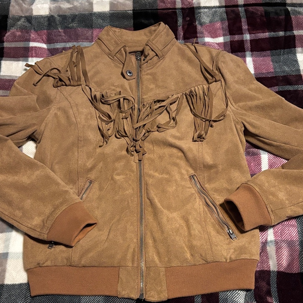 Brown Fringe Jacket